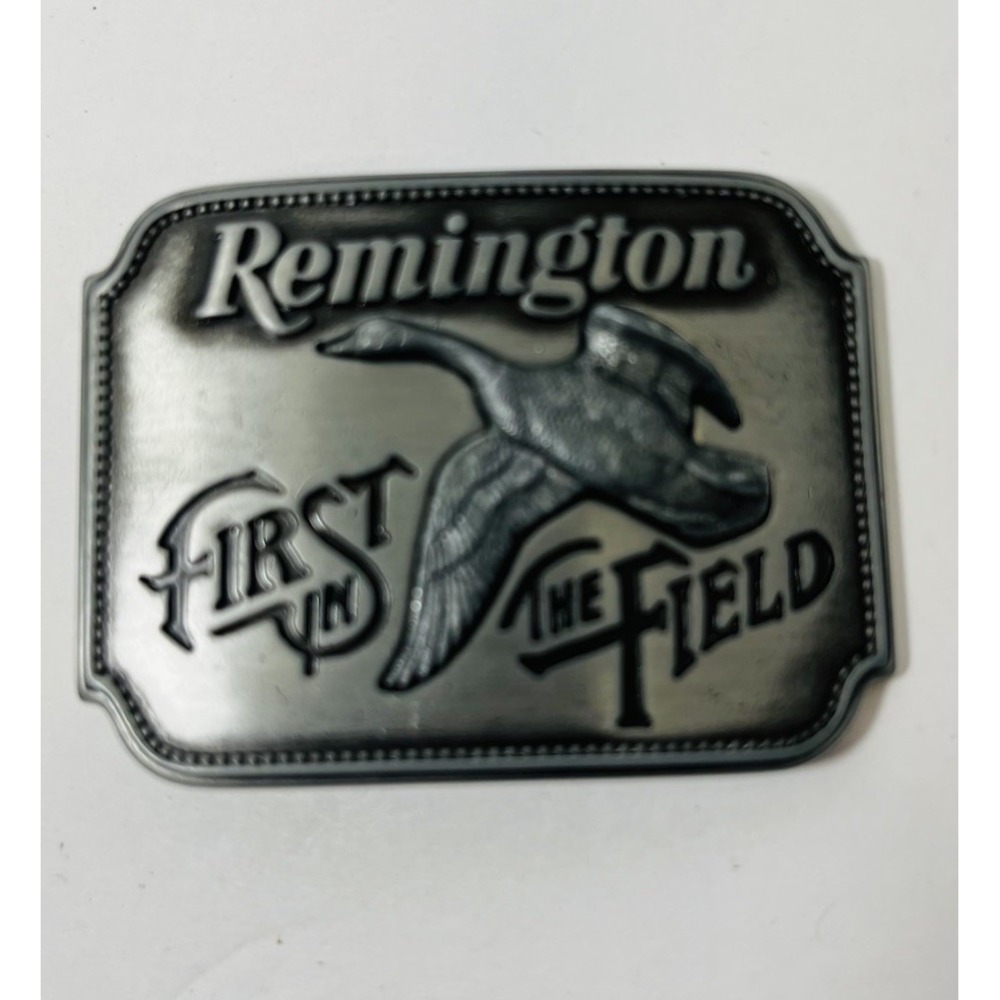 Vintage Remington First In Field Canada Goose 1980 3D Metal Belt Buckle